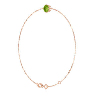 14K Rose 6 mm Natural Peridot 6 1/2-7 1/2" Bracelet