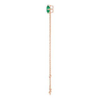 14K Rose 6 mm Lab-Grown Emerald 6 1/2-7 1/2" Bracelet