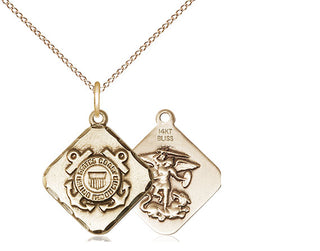 14kt Gold Coast Guard Diamond Medal