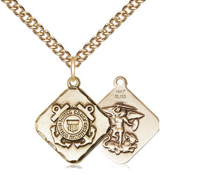 14kt Gold Coast Guard Diamond Medal