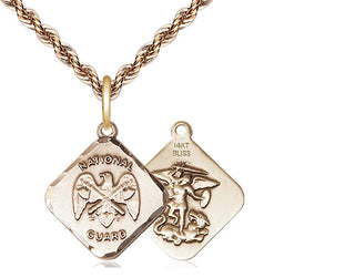 14kt Gold National Guard Diamond Medal