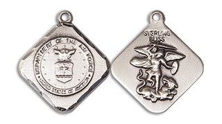 Sterling Silver Air Force Diamond Medal