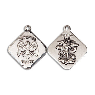 Sterling Silver National Guard Diamond Medal