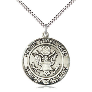 Pewter Army St Michael Medal Catholic Jewelry Engraved Catholic Saint Jewelry