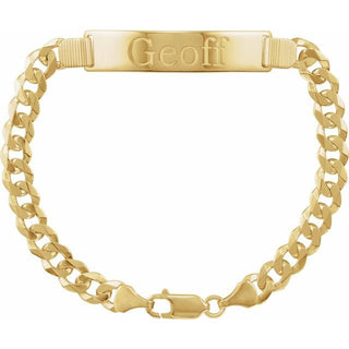 14K Yellow Curb Identification 9" Bracelet