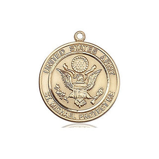 14kt Gold Filled Army St Michael Medal Engraved Catholic Saint Jewelry