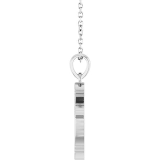 Platinum Vintage-Inspired Cross 16-18" Necklace