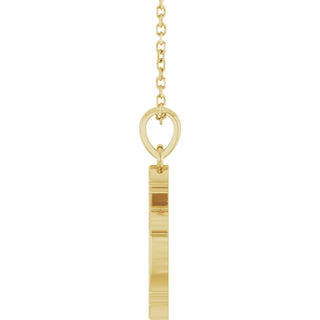 14K Yellow Vintage-Inspired Cross 16-18" Necklace