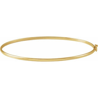14K Yellow 1.8 mm Bangle 6 4/5" Bracelet