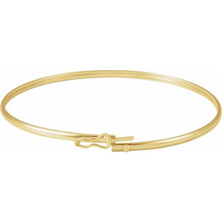 14K Yellow 1.8 mm Bangle 6 4/5" Bracelet