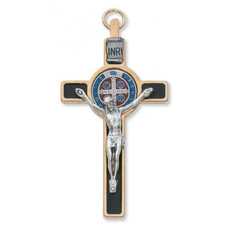 3" Gold St Benedict Crucifix"