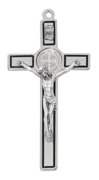 4.75-inch All Silver St. Benedict Cross Boxed