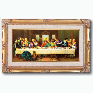Last Supper By Zabateri 11X19 Goldleaf Wood Frame