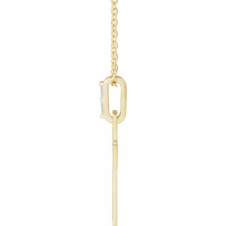 14K Yellow .03 CTW Natural Diamond Cross 16-18" Necklace Mounting