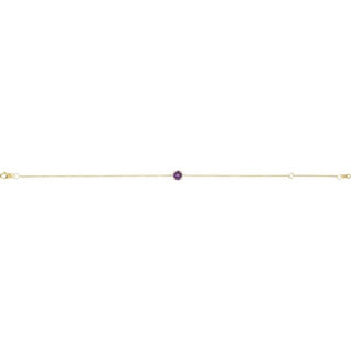 14K Yellow Natural Amethyst  6 1/2-7-1/2" Bracelet