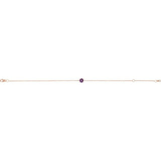 14K Rose Natural Amethyst  6 1/2-7-1/2" Bracelet