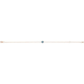 14K Rose Natural Aquamarine 6 1/2-7 1/2" Bracelet