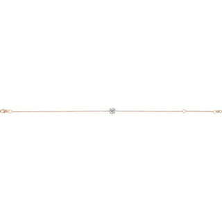 14K Rose Natural White Sapphire  6 1/2-7-1/2" Bracelet
