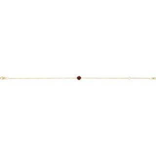 14K Yellow Natural Mozambique Garnet  6 1/2-7-1/2" Bracelet