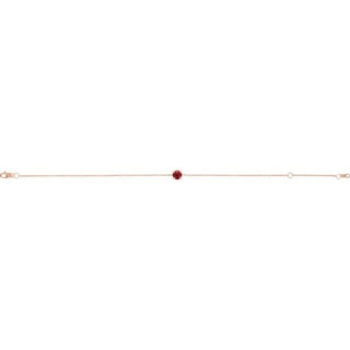 14K Rose Natural Ruby  6 1/2-7-1/2" Bracelet