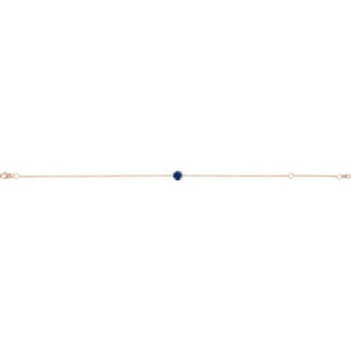 14K Rose Natural Blue Sapphire  6 1/2-7-1/2" Bracelet