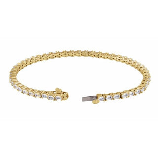 14K Yellow 5 CTW Lab-Grown Diamond Line 7" Bracelet