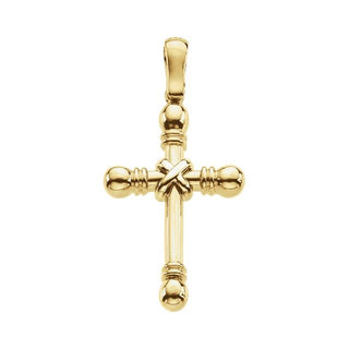 14K Yellow 41.5x22.25 mm Cross Pendant