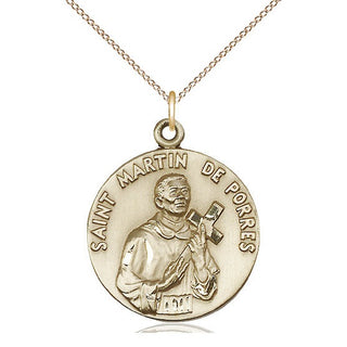 14kt Gold Saint Martin de Porres Medal