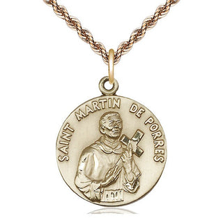 14kt Gold Saint Martin de Porres Medal