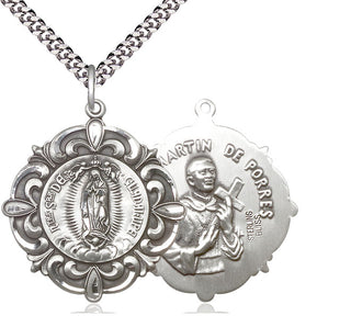 Sterling Silver Our Lady of Guadalupe Medal Catholic Jewelry