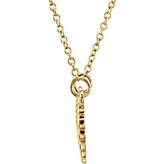 14K Yellow Tiny Posh Angel Wings 16-18" Necklace