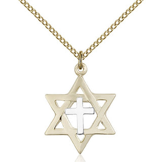 Two-Tone Sterling Silver and Gold-Filled Star of David Pendant
