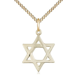 14kt Gold Filled Star of David Medal Religious Jewelry