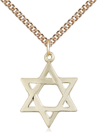 14kt Gold Filled Star of David Medal Religious Jewelry