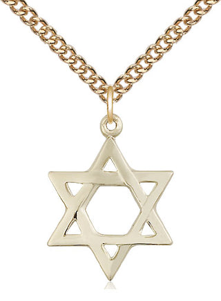 14kt Gold Filled Star of David Medal Religious Jewelry
