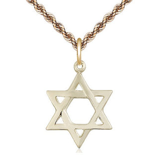 14kt Gold Filled Star of David Medal Religious Jewelry