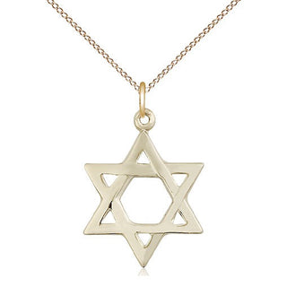 14kt Gold Star of David Medal