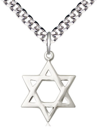 Pewter Star of David Medal Religious Jewelry
