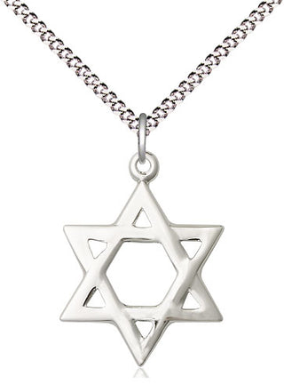 Sterling Silver Star of David Medal Religious Jewelry