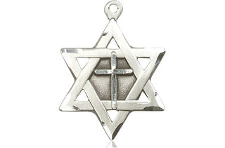 Pewter Star of David with Cross Medal