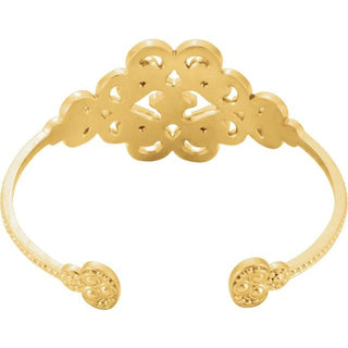14K Yellow 1/6 CTW Natural Diamond Cuff 7" Bracelet