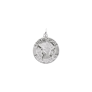 Sterling Silver 15 mm Round Saint Dismas Pendant