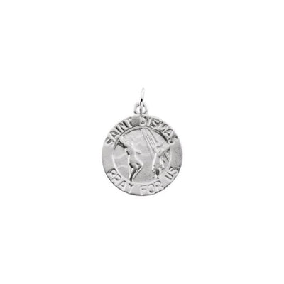 Sterling Silver 15 MM Round St. Dismas 18" Necklace