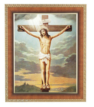 Crucifixion In Cherry Frame 10.25X12.25" 8X10 Print