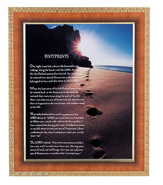 Footprints In Cherry Frame 10.25X12.25" 8X10 Print