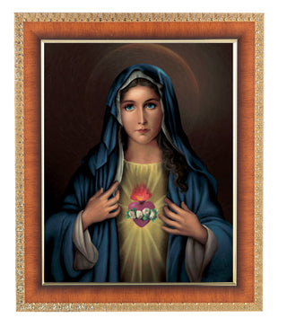 Immaculate Heart Of Mary Cherry Frame 10.25X12.25" 8X10 Print