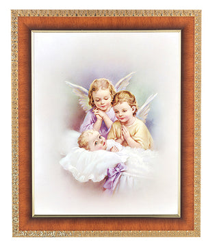 Guardian Angels In Cherry Frame 8X10 Print
