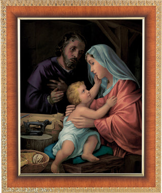 Holy Family In Cherry Frame 10.25X12.25" 8X10 Print