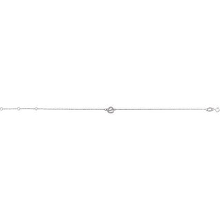 14K White Initial E 6 1/2-7 1/2" Bracelet