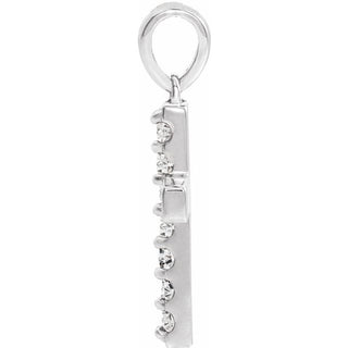 Platinum Lab-Grown Diamond Cross Pendant
